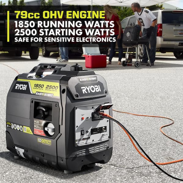 RYOBI 2500-Watt Recoil Start Gas Powered Inverter Generator with