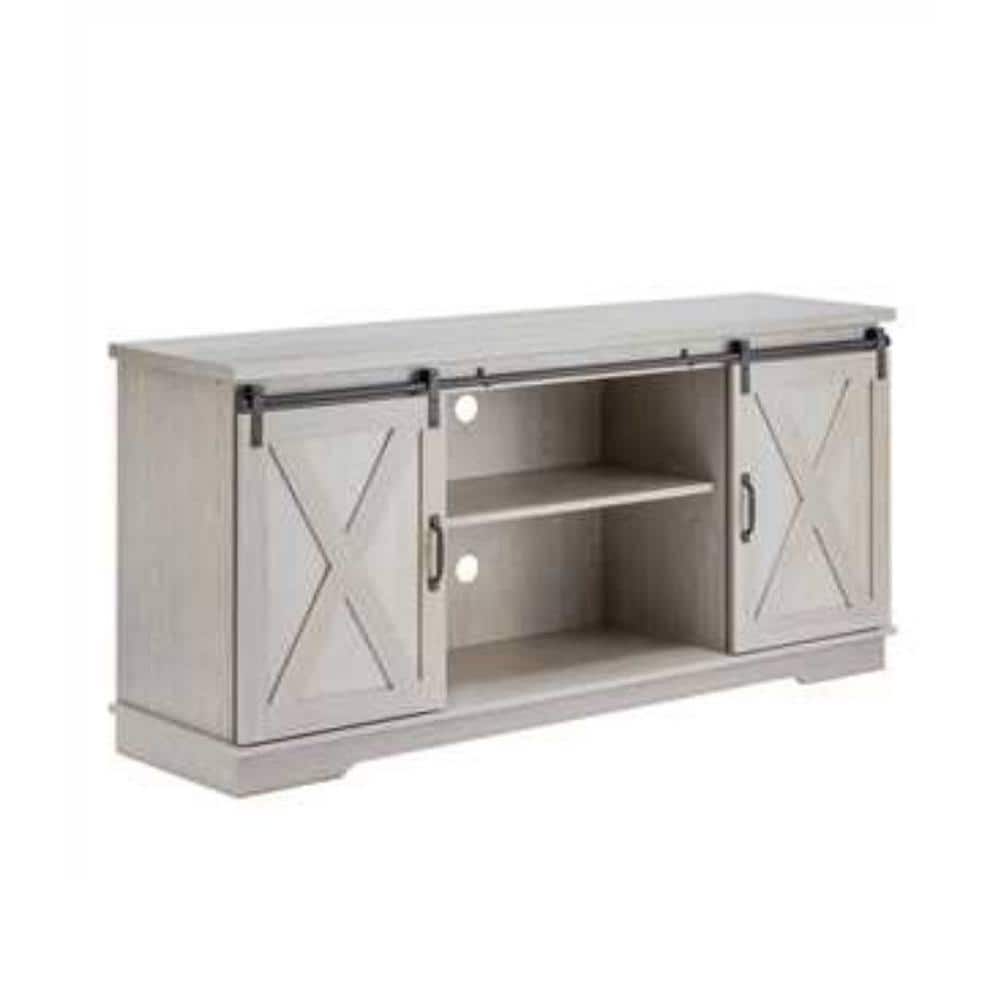 58.07 in. W x 15.74 in. D x 27.75 in. H Bathroom Gray Linen Cabinet