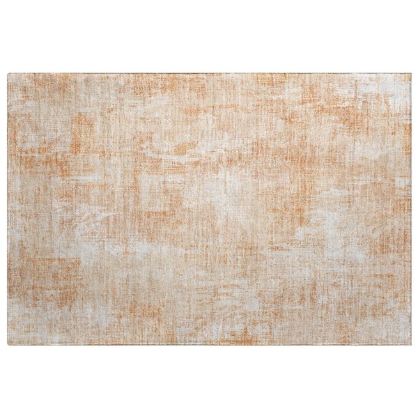 Dream Shag Premium Machine Washable Abstract ADS725 Coral 3 ft. x 4 ft. Area Rug
