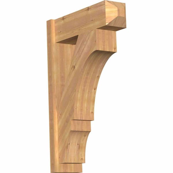 Ekena Millwork 8 in. x 36 in. x 24 in. Balboa Craftsman Smooth Western Red Cedar Outlooker