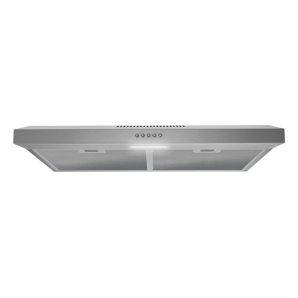 30 in. 80 CFM Almone Ducted Under Cabinet Range Hood in Stainless Steel, Mesh Filters, Push Button Control, LED Light
