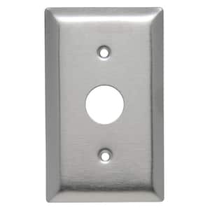 Pass & Seymour 302/304 S/S 1 Gang Strap Mounted Coaxial Wall Plate, Stainless Steel (1-Pack)