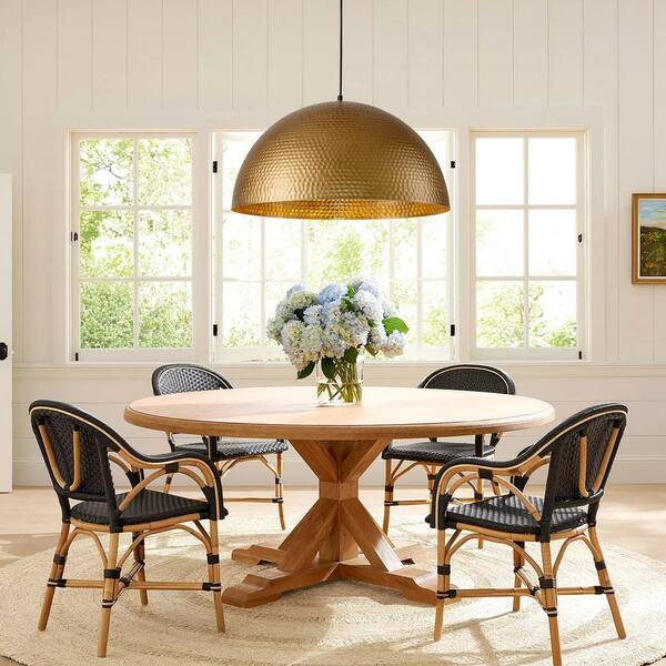Green Metal Curved Lamp Shade | Easy Fit E27 Industrial Pendant