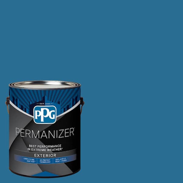 1 gal. PPG1158-6 Blue Oasis Semi-Gloss Exterior Paint