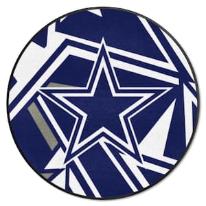 Dallas Cowboys Patterned 2 ft. x 2 ft. XFIT Round Area Rug