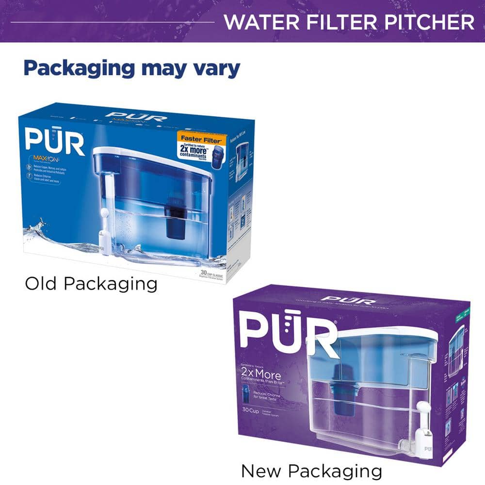 Large Blue and Clear Activated Carbon Water Filter Pitcher