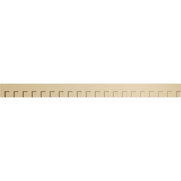 Ekena Millwork 1 in. D x 7 in. W x 93.375 in. L Primed Polyurethane Panel Moulding