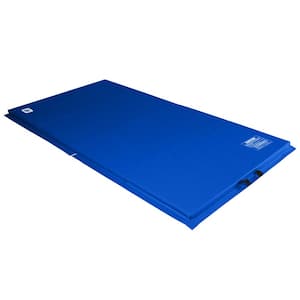 Blue 48 in. W x 96 in. L x 2 in T Vinyl Personal Fitness and Exercise Gym Flooring Mat Gymnastics (32 sq. ft.)