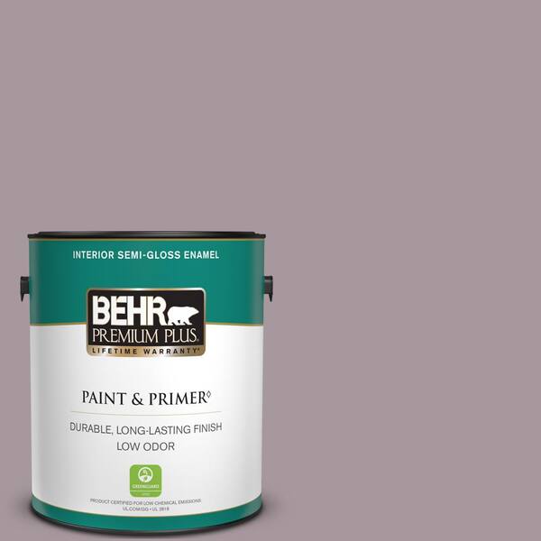 BEHR PREMIUM PLUS 1 gal. #N110-3 Fig Preserves Semi-Gloss Enamel Low Odor Interior Paint & Primer