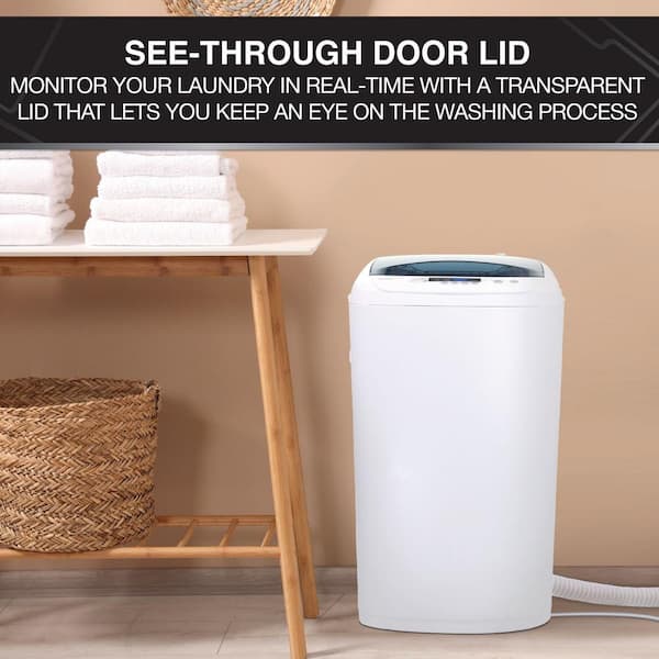 0.9-cu.ft. Compact Top Load Washer, Mini Portable Clothes Washing Machine for Apartment, Small Spaces