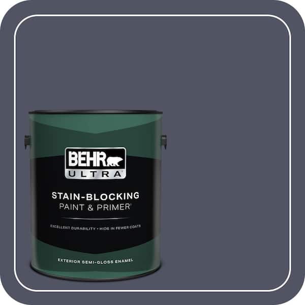 BEHR ULTRA 1 gal. #630F-7 Black Orchid Semi-Gloss Enamel Exterior Paint & Primer