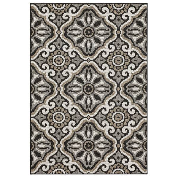 Mohawk Home Sorrento Rust 5 ft. 3 in. x 7 ft. 6 in. Geometric