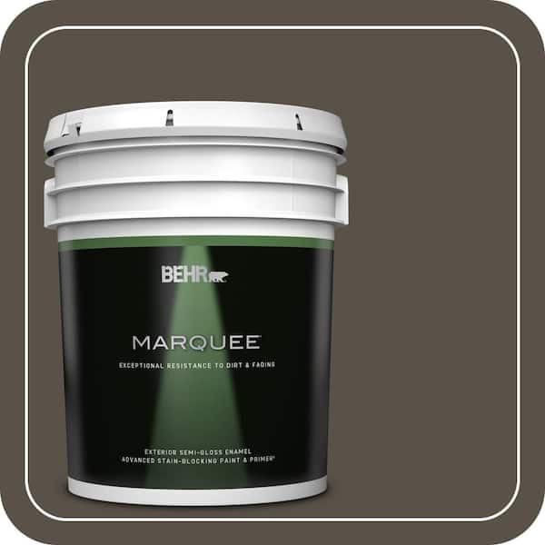 BEHR MARQUEE 5 gal. #S-H-740 Fedora Semi-Gloss Enamel Exterior Paint & Primer
