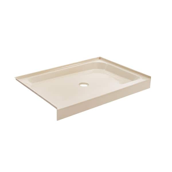 Swiss Madison Voltaire 48 in. L x 32 in. W Alcove Shower Pan Base with Center Drain in Biscuit