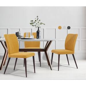 Aldred Yellow Fabric Upholstered Dining Chairs(Set of 2)