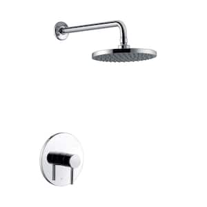 Single-Handle 1-Spray Shower Faucet with Valve in Chrome (Valve Included)