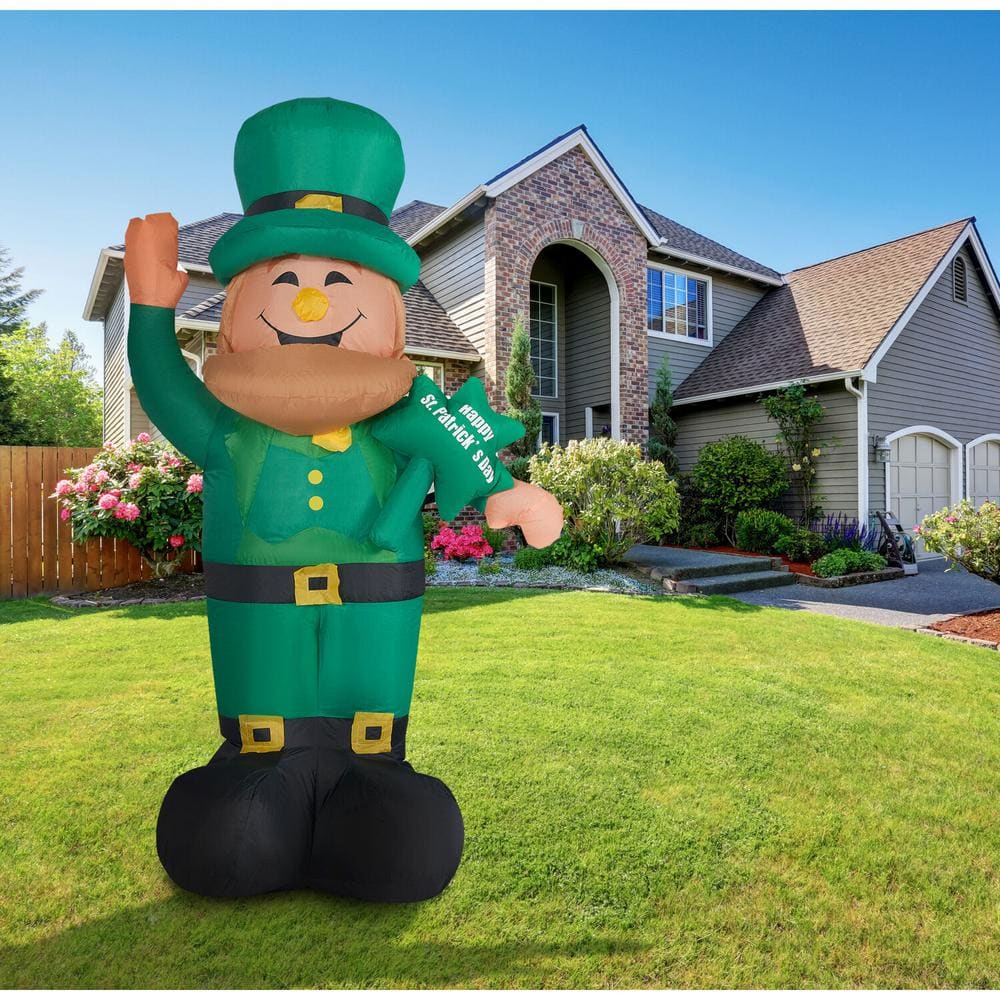 62 in. x 120 in. St. Patricks Day Lucky Leprechaun Inflatable