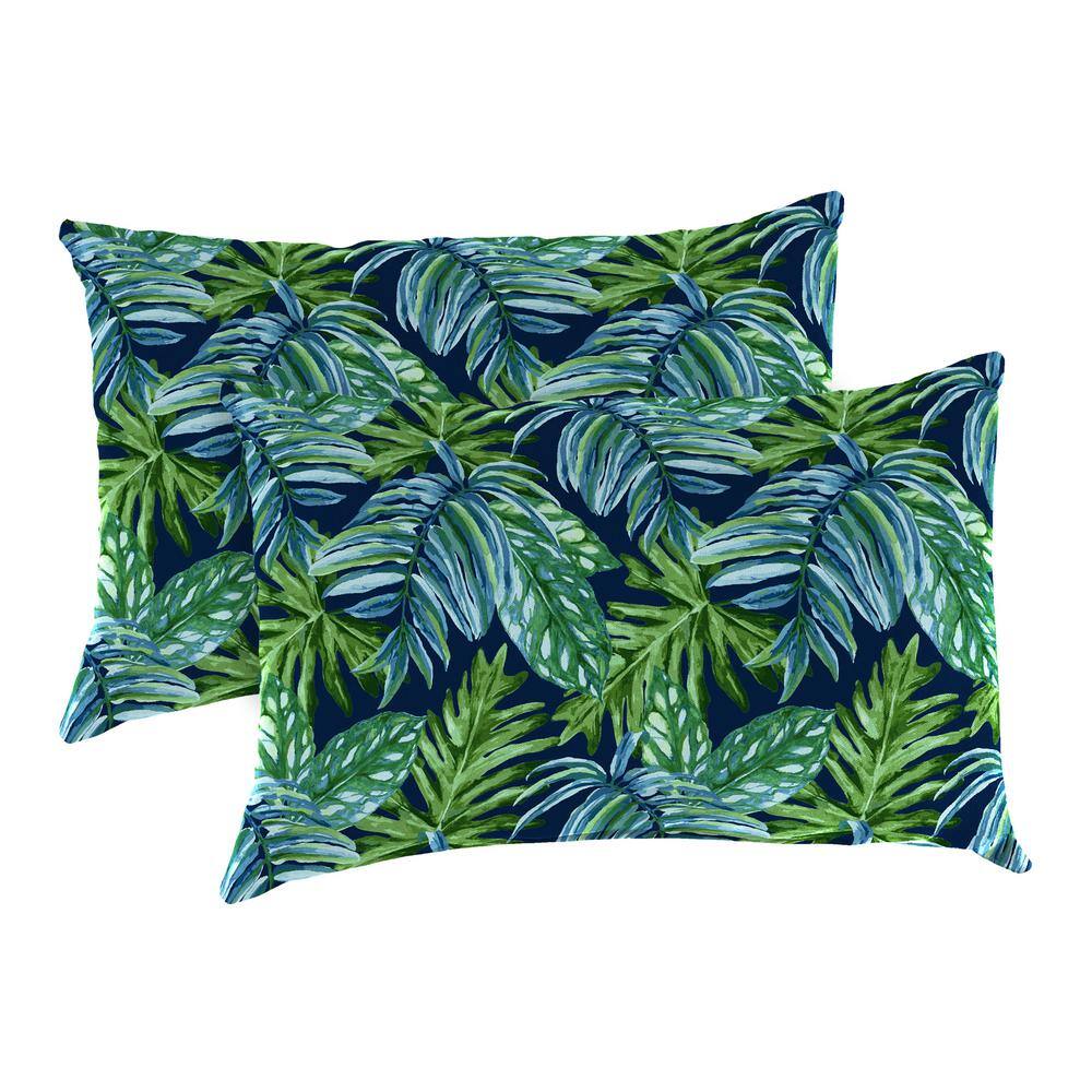 12 in. L x 18 in. W x 4 in. T Rectangular Outdoor Lumbar Pillow in Fulton Parisian (2-Pack) price history on PriceWatchPro