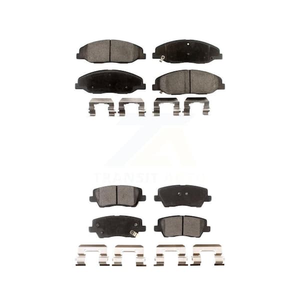 TEC Front Rear Ceramic Brake Pads Kit For 2014 Cadillac CTS Without Heavy Duty Brakes KTC-100643