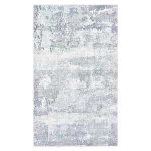 Elbrus Contemporary Abstract Bone 9 ft. x 12 ft. Hand-Knotted Area Rug