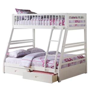 Jason White Twin over Full Bunk Bed with 2-Drawer