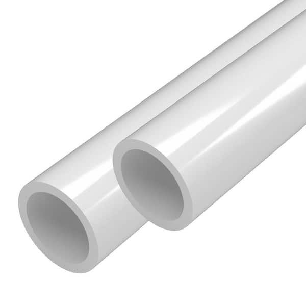 1-1/4 in. x 5 ft. White Furniture Grade Schedule 40 PVC Pipe (2-Pack)