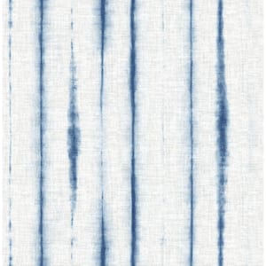 Blue Indigo Drops Vinyl Peel and Stick Wallpaper