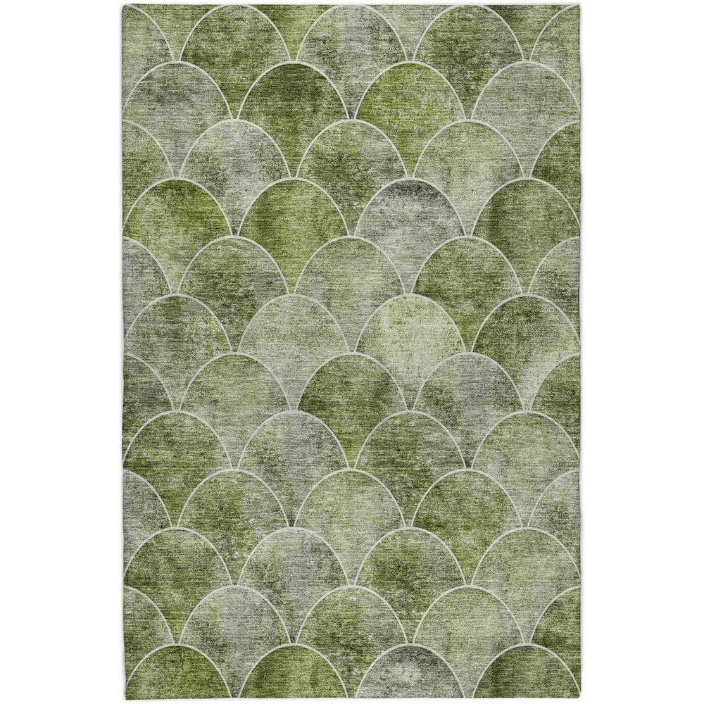 Dream Shag Premium Machine Washable Abstract ADS594 Green 9 ft. x 12 ft. Area Rug price history on PriceWatchPro
