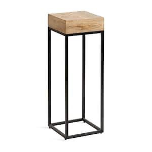 Karlsen 8.00 in. Natural Square Solid Wood End Table