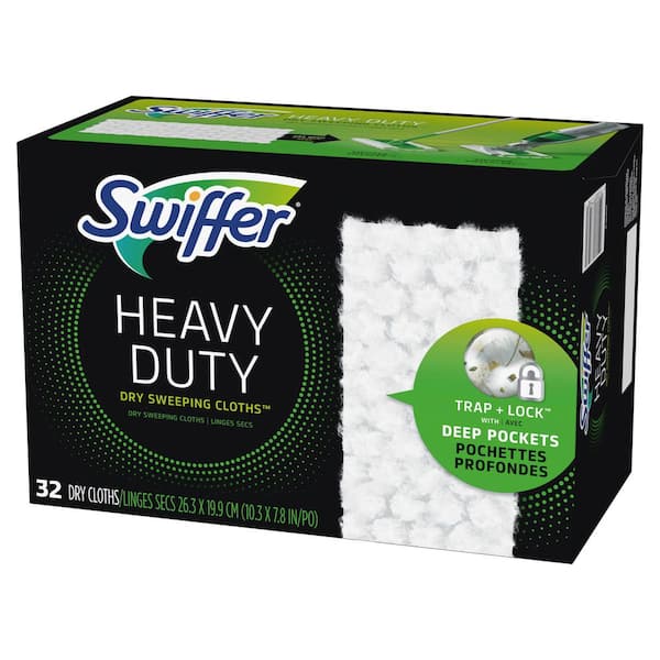 Swiffer Sweeper Heavy-Duty Dry Sweeping Cloth Refill Pads Unscented  (32-Count) 003700077198 - The Home Depot