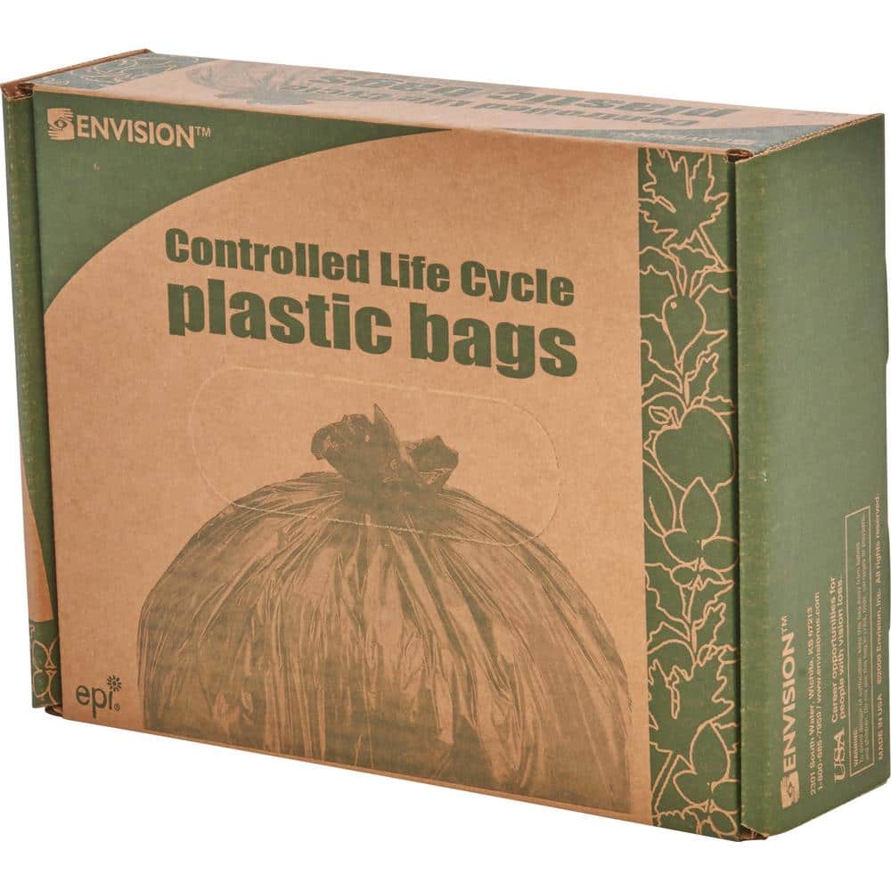 Green 33 Gallon Biodegradable Tearproof Trash Bags
