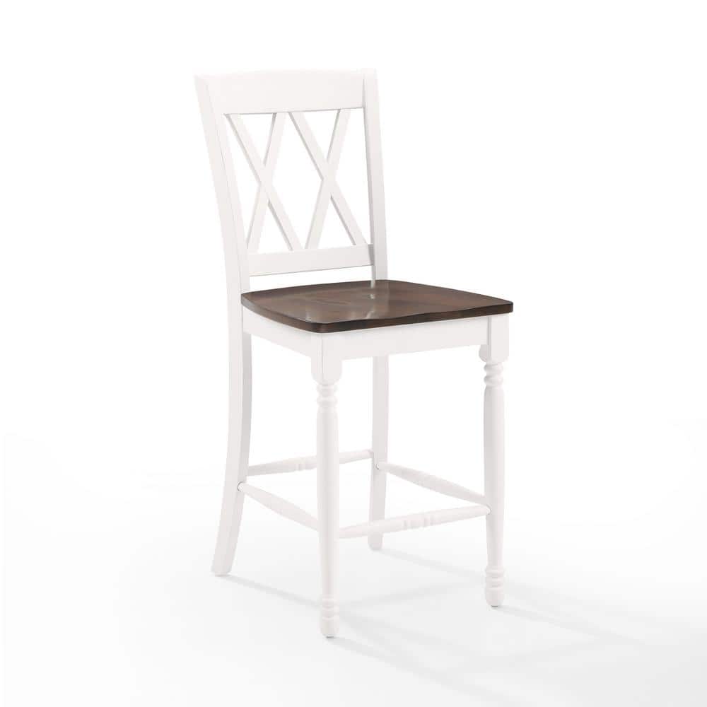 Cherry Wood Shelby 24" Counter Stool Set with Classic Turned Legs