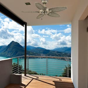 Largo 48 in. Indoor/Outdoor Weathered Zinc Wet Rated Downrod Ceiling Fan with Reversible Motor
