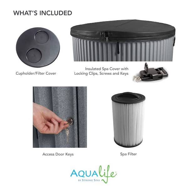 AquaLife Oceania 6-Person 40 Stainless Jet 240-Volt Hot Tub with