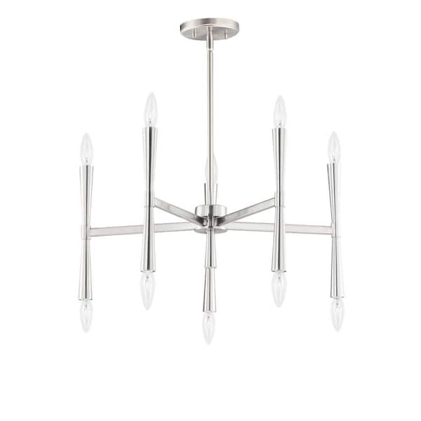 Maxim Lighting Rome 10-Light Satin Nickel Chandelier