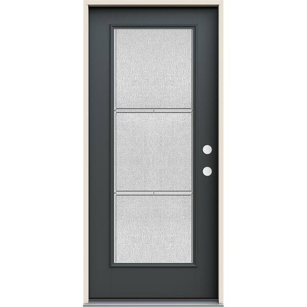 JELD-WEN 36 In. X 80 In. Left-Hand Full Lite Eastfield Decorative Glass ...