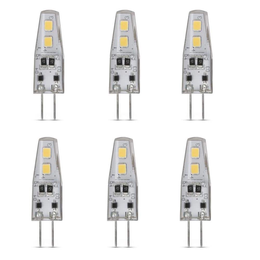 Feit Electric 10-Watt Equivalent (3000K) T4 G4 Bi-Pin Base 12-Volt Landscape LED Light Bulb (6-Pack) -  BP10G4830LEDHD6