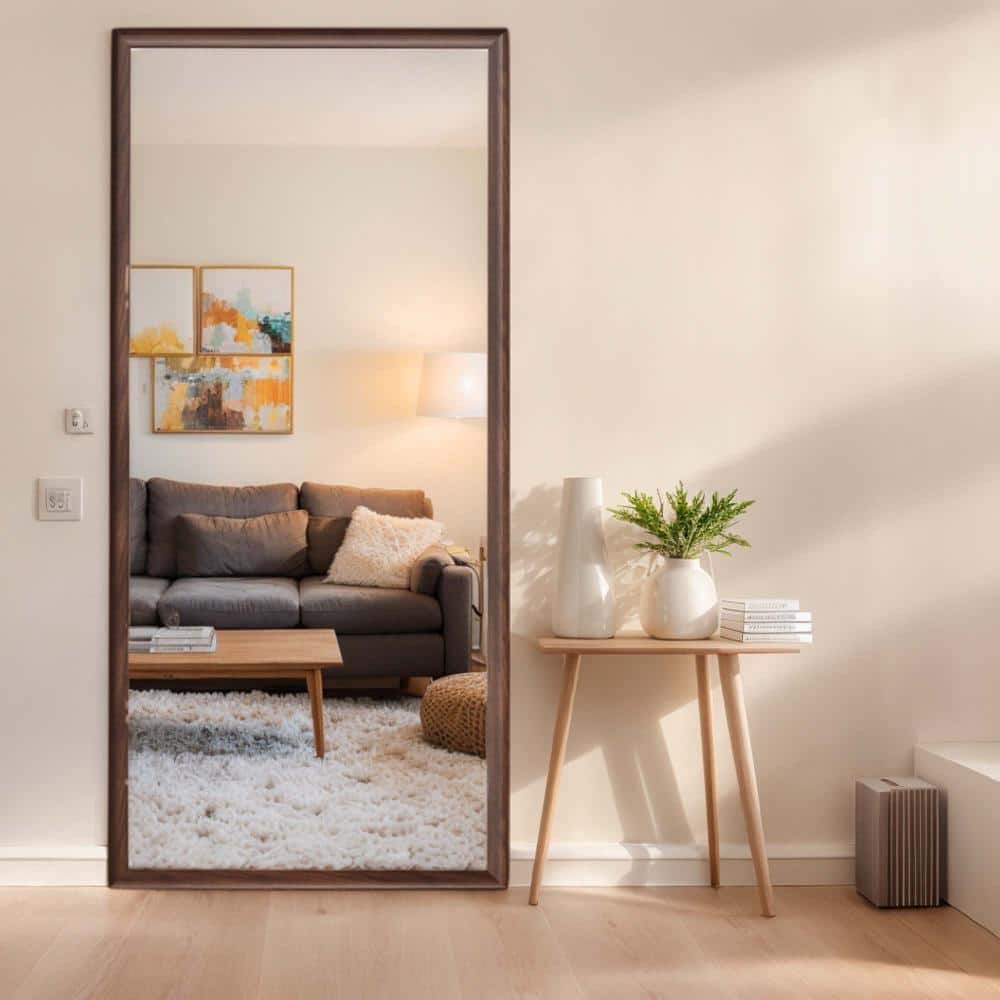 "70"" x 32"" Gold Full Length Floor Mirror with PS Frame, Large Wall Mounted or Leaning Body Mirror for Bedroom, Brown" price history on PriceWatchPro