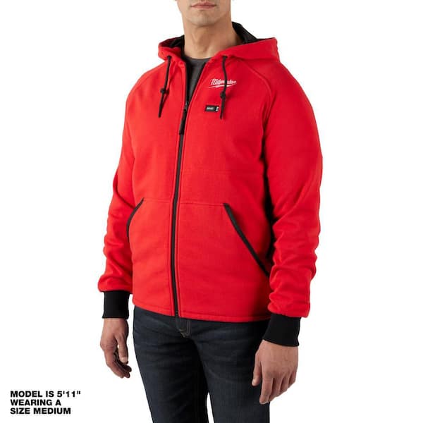 Milwaukee Men's 2X-Large M12 12-Volt Lithium-Ion Cordless Red Heated Jacket Hoodie (Jacket and Battery Holder Only)
