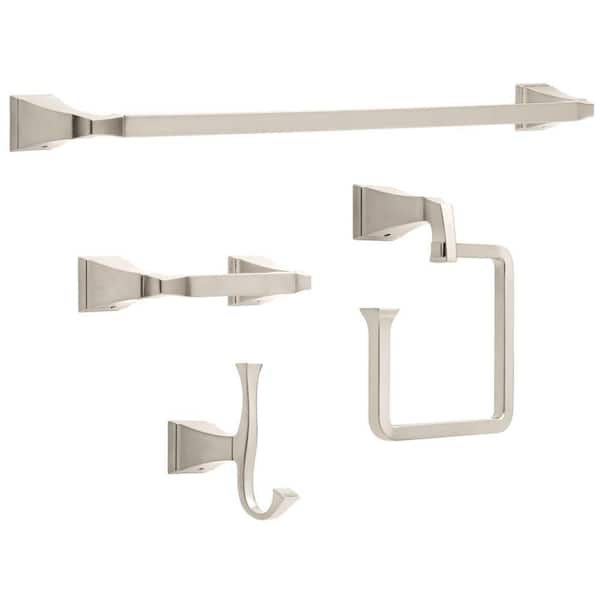 Delta Dryden 4-Piece Bath Hardware Set in Stainless Steel