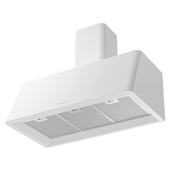 UAG48WH Nostalgie II 48 in. Vented Wall Mount Vented Range Hood with 850 CFM, Push Button Contro in White