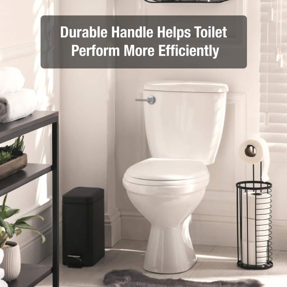 Universal Matte Black Toilet Tank Lever with Adjustable Arm