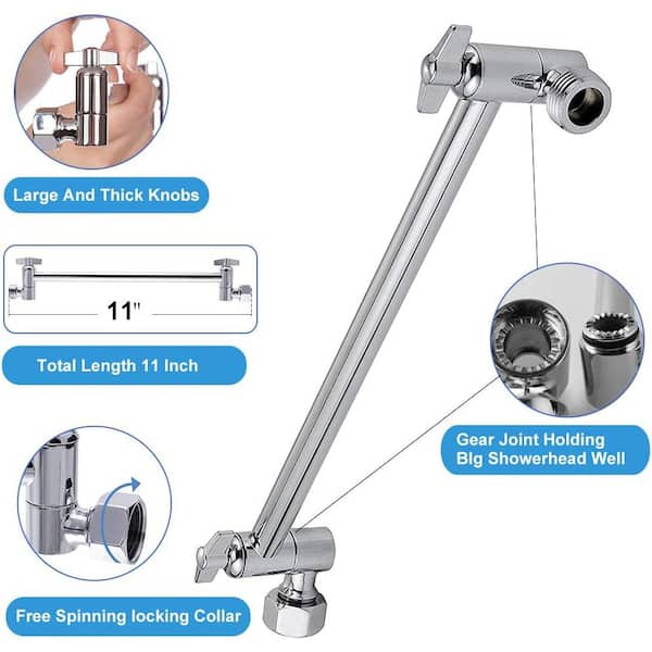 1-Spray Wall Mount Handheld Shower Head with 2.5 GPM in Chrome