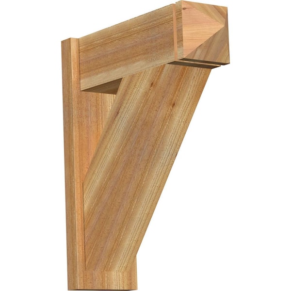 Ekena Millwork 8 in. x 28 in. x 24 in. Traditional Arts and Crafts Rough Sawn Western Red Cedar Outlooker