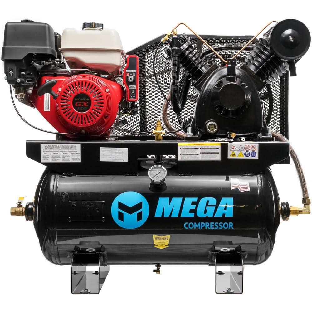 Mega Compressor 30 Gal. 13 HP 175 PSI Gas Truck Mount Air Compressor