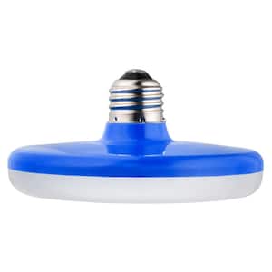 35-Watt Equivalent UFO E26 Base Blue Specialty Pendant LED Light Bulb in Warm White 3000K (1-Pack)
