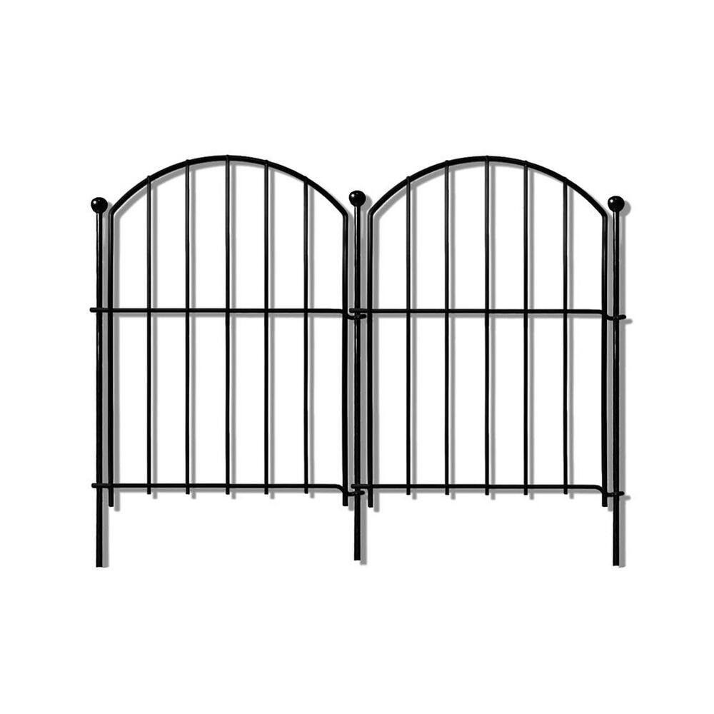 120L x13W x17H Black Metal No Dig Decorative Garden Fence Animal Barrier Ornamental Flower Bed Edging Rustproof 10-Pack price history on PriceWatchPro