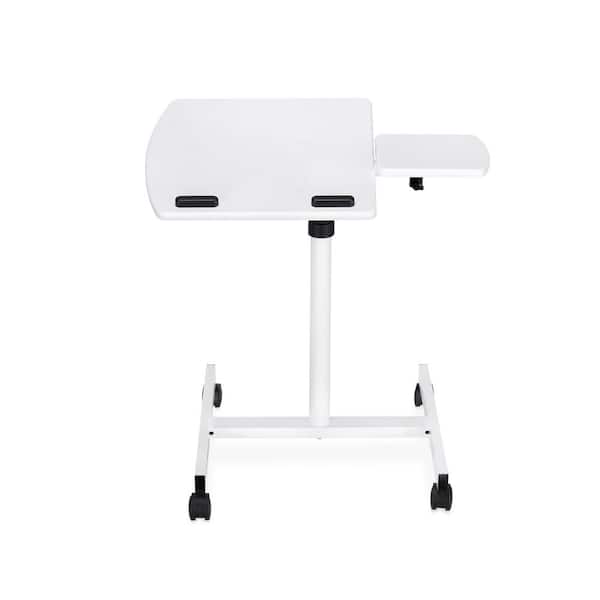 Nyhus 28 in. Rectangular Modern Style White PVC Tilting Reading Table / Laptop Desk