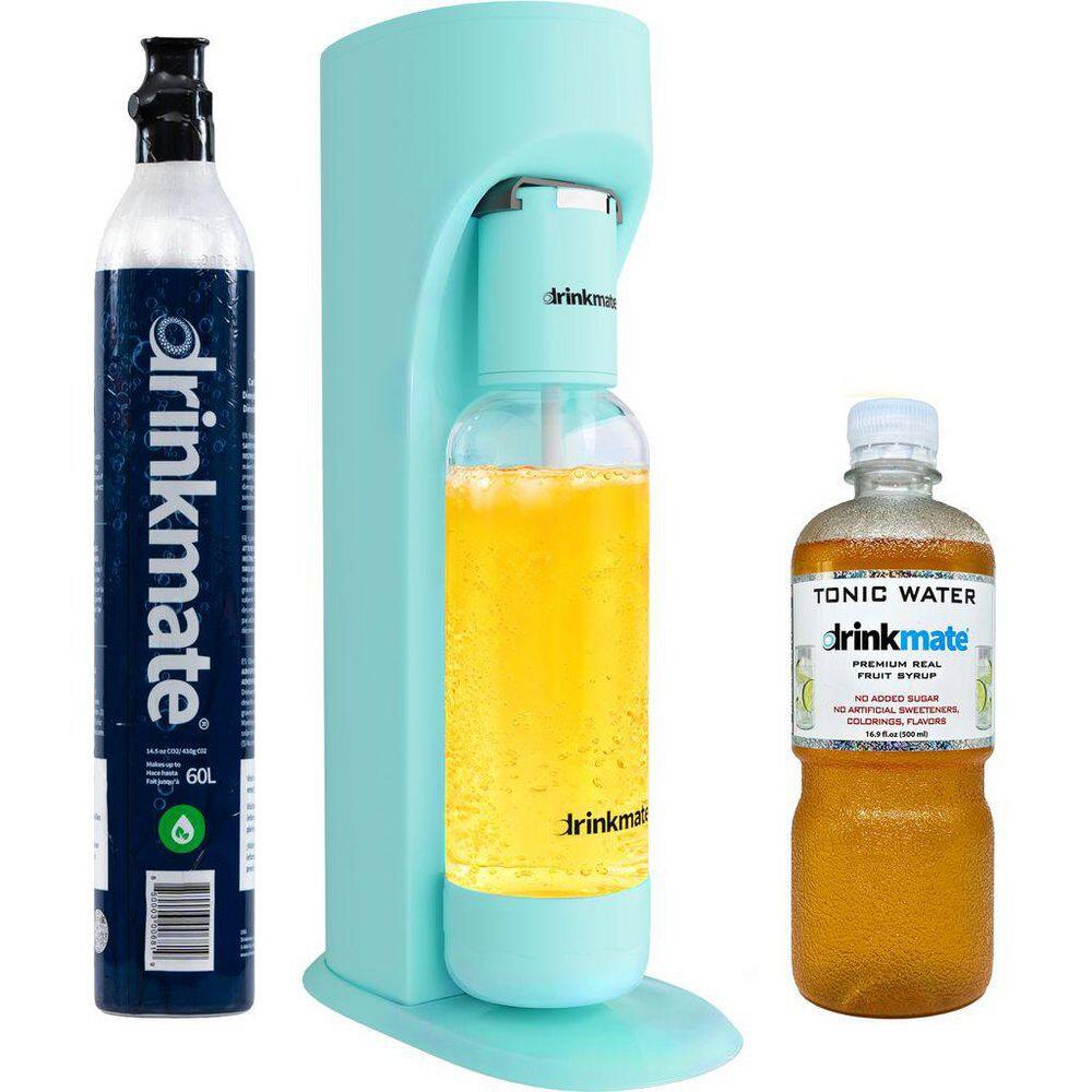 Arctic Blue Sparkling Water and Soda Maker Machine Starter Kit with 1-60L CO2 Cylinder and Tonic Water Syrup price history on PriceWatchPro