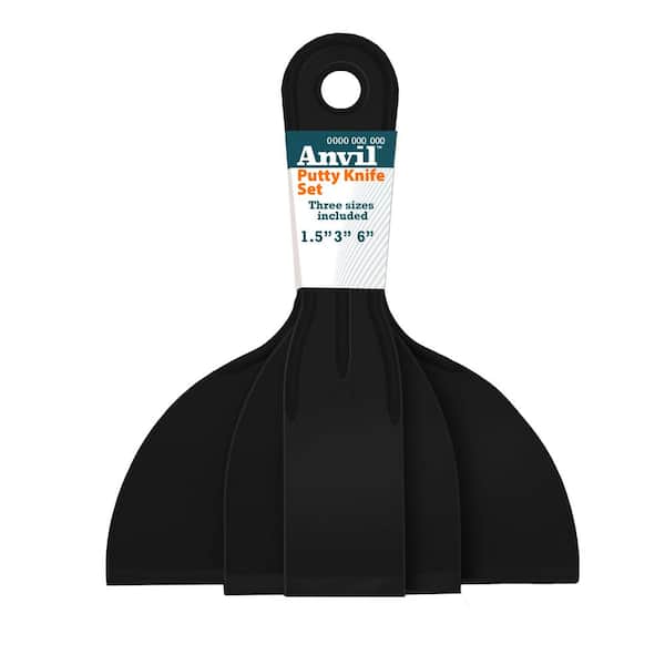 Anvil 1.5/3/6 in. Plastic Putty Knife Set, 3 Pack